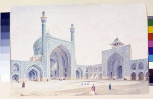 Vista do interior do pátio da Grande Mesquita de Isfahan de Pascal Xavier (after) Coste
