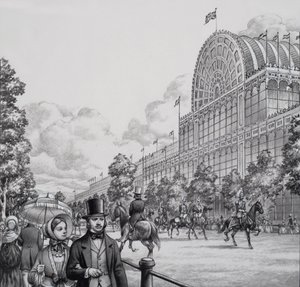 Palácio de Cristal (guache sobre papel)
