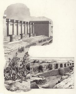 A Fortaleza de Buhen (guache sobre papel)