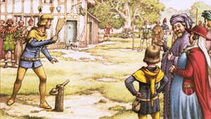 Trap-ball, como poderia ter sido visto pelos peregrinos de Chaucer