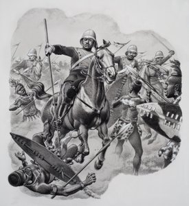 Zulus (guache sobre papel)