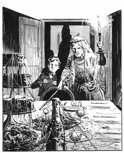 Ilustração para Great Expectations de Charles Dickens (caneta e tinta)