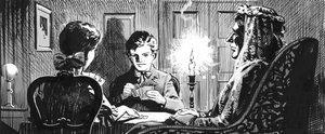 Ilustração para Great Expectations de Charles Dickens (caneta e tinta)