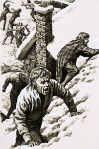 Massacre de Glencoe (guache sobre papel)