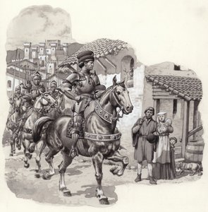 Sigismondo Malatesta, mercenário italiano (guache sobre papel) de Pat (1907 95) Nicolle