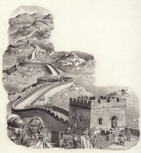 A Grande Muralha da China (guache sobre papel)