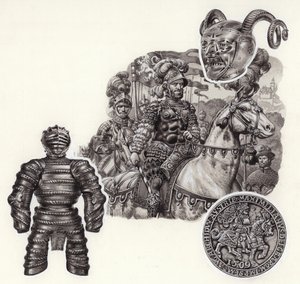 A história da armadura (guache sobre papel)