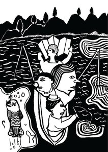 Catching A Fish, 2014 (tinta e pincel)