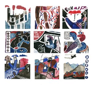 Afastando-se da cidade, para ver a vida selvagem, 2014 (aguarela)