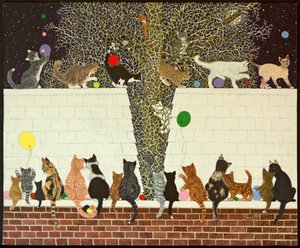 A Magical Display, 2012 (acrílico sobre chita) de Pat Scott