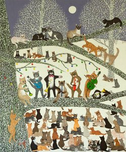 Um sucesso retumbante, 2012 (acrílico sobre chita) de Pat Scott