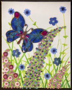 Borboletas, azul e roxo, 2016 de Pat Scott