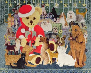 Feliz Natal (óleo sobre tela) de Pat Scott