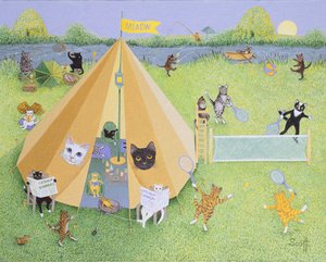 Campo de férias (óleo sobre tela) de Pat Scott