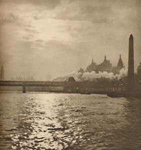 Onde a estrada de ferro para Dover atravessa o rio, c1935.