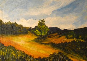 La route de Thiote, 2014 (acrílico sobre tela) de Patricia Brintle