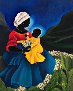 Madonna e criança com margaridas, 2019 de Patricia Brintle