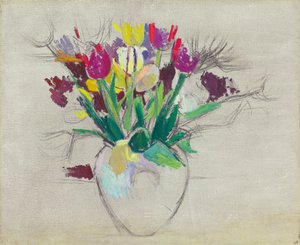Natureza morta com flores (óleo sobre tela)