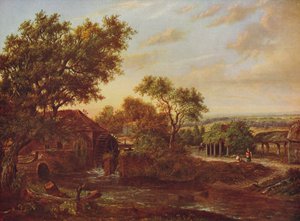 O moinho de água, Carshalton, 1830, c1915