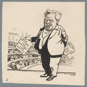 Tratamento rigoroso da Alemanha Mais justiça, mais humanidade, mais bondade / mas não para a Alemanha (título no objeto) de Patricq Kroon (signed by artist)