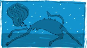 Strega del Tchesal (Chiesale): bruxa que se transforma em gato para espiar os homens. Ilustração de Patrizia La Porta. de Patrizia La Porta