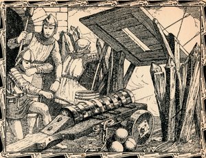O primeiro canhão em Crecy, 1902