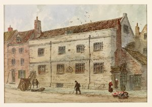 Old Grammar School, finais do século XIX e princípios do século XX (aguarela e lápis) de Paul (1866 1938) Braddon