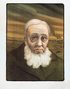 Paul Kruger retrato (1825-1904) (gravura) de Paul (after) Berthon