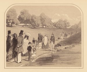 Gavarni em Londres: Os Parques (litografia)