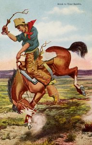 Cowboy em cavalo de balde de Paul (after) Gredo