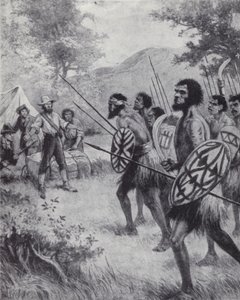 Capitão Cook e o povo indígena da Austrália de Paul (after) Hardy