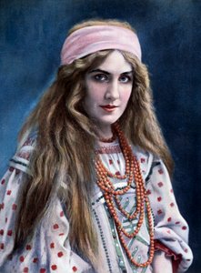 Marguerite Carre (1880-1947) no papel de Snegourotchka, em Snow Maiden, de Nikolai Rimsky-Korsakov (1844-1908) de Paul (after) Nadar