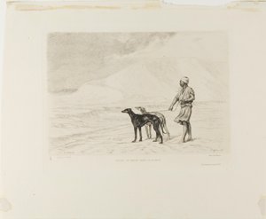Revezamento de cães no deserto de Paul Adolphe Rajon