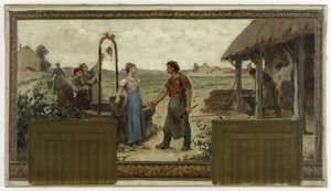 Esboço para a Câmara Municipal de Saint-Maur-des-Fossés: Les fiançailles, em 1883 (óleo sobre tela)