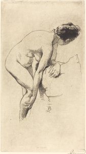 Nua segurando sua perna Mulher nua segurando sua perna, 1886.
