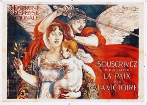 &39;Assine a Hasten Peace by Victory&39;, cartaz do Terceiro Empréstimo da Defesa Nacional, 1917 (gravura colorida)