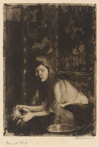Mulher com vaso La femme au vaso, 1894. de Paul Albert Besnard