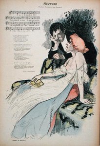 Neurose, ilustração para um poema de Jean Grandeau, c.1896 (cor litho) de Paul Balluriau