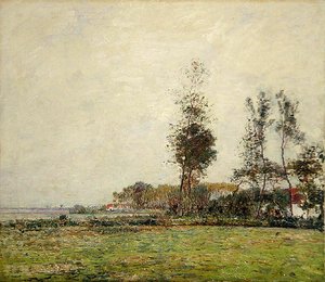 Holanda, Paisagem com Árvores e Casas de Paul Baum