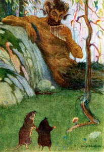 The Piper at the Gates of Dawn from Wind in the Willows, pub. Litografia colorida de 1913, 1913. de Paul Bramson.