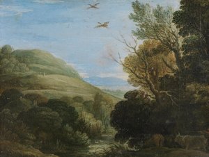 Paisagem montanhosa de Paul Bril