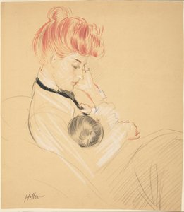 Madame Helleu Embalando Paulette em Seus Braços de Paul Cesar Helleu