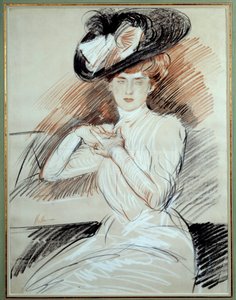 Madame Helleu. Desenho de Paul Helleu (1859-1927), século XX. Bayonne, Musee Bonnat de Paul Cesar Helleu