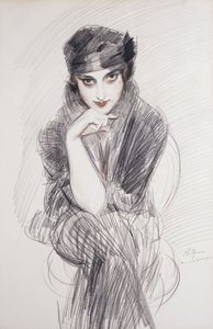 Retrato de uma senhora, possivelmente Madame Van Cleef de Paul Cesar Helleu