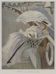 Sob o guarda-chuva branco (sob o guarda-chuva branco) de Paul Cesar after Helleu