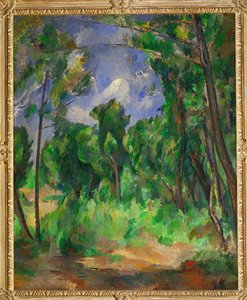 Clairiere - A clareira (pintura sobre tela) de Paul Cezanne