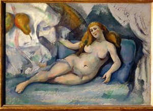 Femme nue (óleo sobre tela) de Paul Cezanne