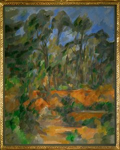 Foret (Floresta) (óleo sobre tela) de Paul Cezanne