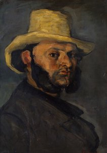 Gustave Boyer com um chapéu de palha de Paul Cézanne