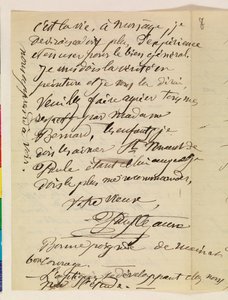 Carta manuscrita (caneta e tinta sobre papel) de Paul Cézanne